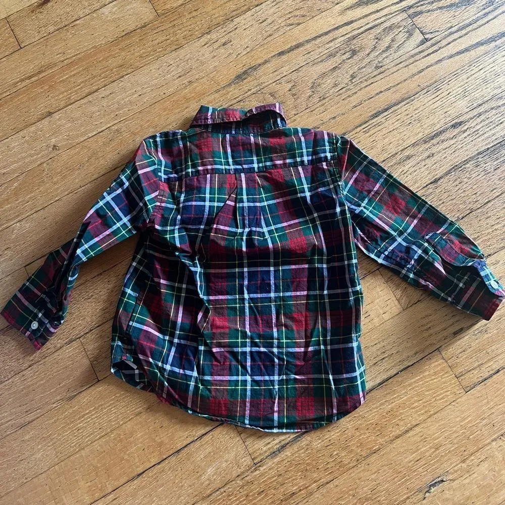 Ralph Lauren Red and Green Plaid Button Down Shirt